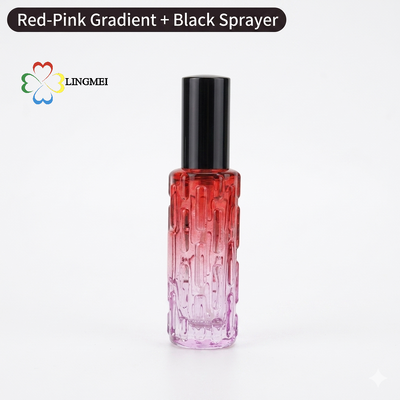 Luxury 10ml Gourd-Textured Glass Perfume bottle with auminum mist spray – Premium Portable Travel Spray Bottle