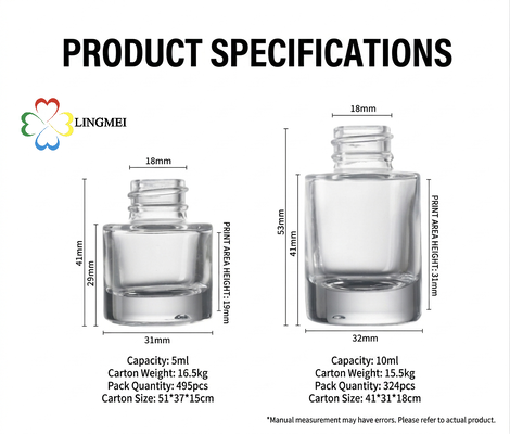 5ml 10ml 15ml 20ml 30ml 50ml 100ml Square and Round Glass Dropper Bottles Cosmetic Serum Essential Oil Packaging Wholesale