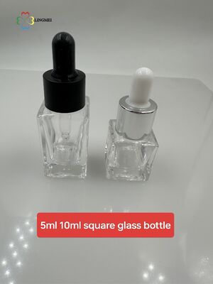 5ml 10ml 15ml 20ml 30ml 50ml 100ml Square and Round Glass Dropper Bottles Cosmetic Serum Essential Oil Packaging Wholesale