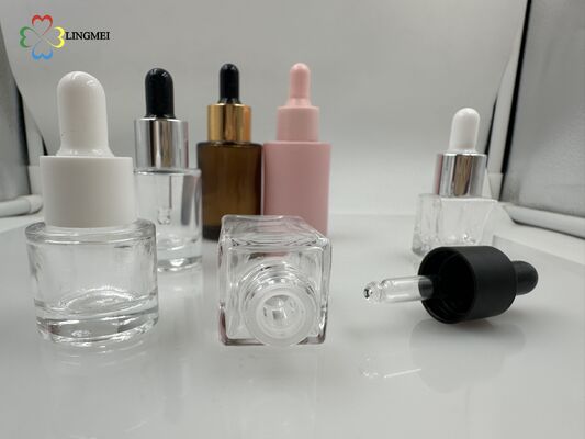 5ml 10ml 15ml 20ml 30ml 50ml 100ml Square and Round Glass Dropper Bottles Cosmetic Serum Essential Oil Packaging Wholesale