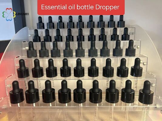 Wholesale Custom Dropper Caps 18/410 20/410 for Essential Oil Bottles | Bulk Cosmetic Glass Bottle Pipettes with Bamboo Aluminum Plastic ring & Longer Rubber Supplier