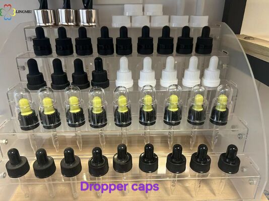 Wholesale Custom Dropper Caps 18/410 20/410 for Essential Oil Bottles | Bulk Cosmetic Glass Bottle Pipettes with Bamboo Aluminum Plastic ring & Longer Rubber Supplier