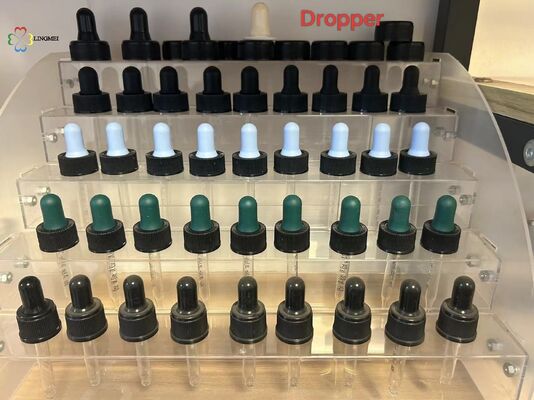 Wholesale Custom Dropper Caps 18/410 20/410 for Essential Oil Bottles | Bulk Cosmetic Glass Bottle Pipettes with Bamboo Aluminum Plastic ring & Longer Rubber Supplier