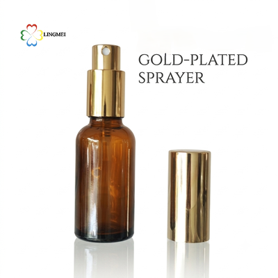 Wholesale Amber Glass Spray Bottle 5ml, 10ml, 15ml, 20ml, 30ml, 50ml, 100ml and Cosmetic Lotion Pump Bottles with 18mm neck Bird Mouth Pump for Essential Oils and Serums