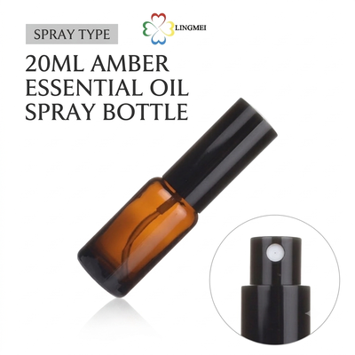Wholesale Amber Glass Spray Bottle 5ml, 10ml, 15ml, 20ml, 30ml, 50ml, 100ml and Cosmetic Lotion Pump Bottles with 18mm neck Bird Mouth Pump for Essential Oils and Serums