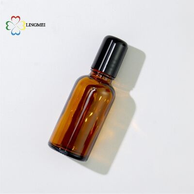 Amber Glass Roller Bottles 5ml, 10ml, 15ml, 20ml, 30ml, 50ml, 100ml for Essential Oils Wholesale | 5ml-100ml UV Light-Blocking Empty Glass Roll-on Bottles with Steel/Glass Balls