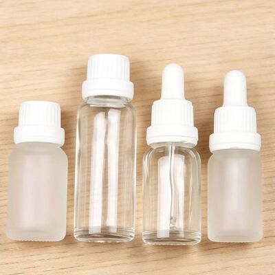 Essential oil glass bottle and dropper