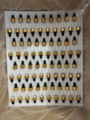 Essential oil glass bottle and dropper