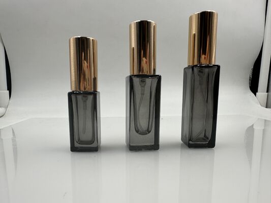 3ml 5ml 10ml 15ml Half transparent black perfume glass Square  bottle and Black to clear gradient perfume bottle with gradient design 