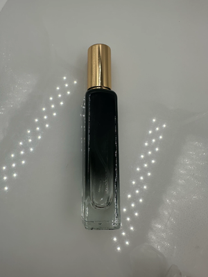3ml 5ml 10ml 15ml Half transparent black perfume glass Square  bottle and Black to clear gradient perfume bottle with gradient design 