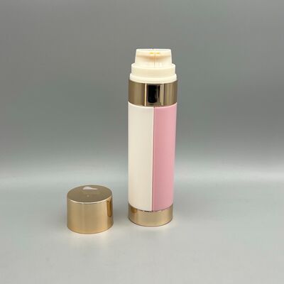 150 ml dual-chamber cosmetic bottle (75 ml + 75 ml) – 75 ml x 2 with single-spout dispensing  for a  cosmetic product