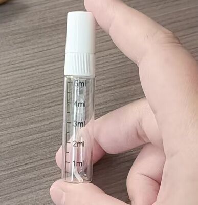 2ml 3ml 5ml 10ml glass Perfume bottle with mist spray inside Silicone Gasket and calibration ml silk print
