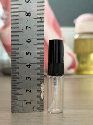 2ml 3ml 5ml 10ml glass Perfume bottle with mist spray inside Silicone Gasket and calibration ml silk print
