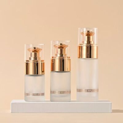 base cream expty glass jar  of 20g and 30g 50g empty fancy stylish foundation bottles